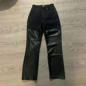 Leather and Jean Pants